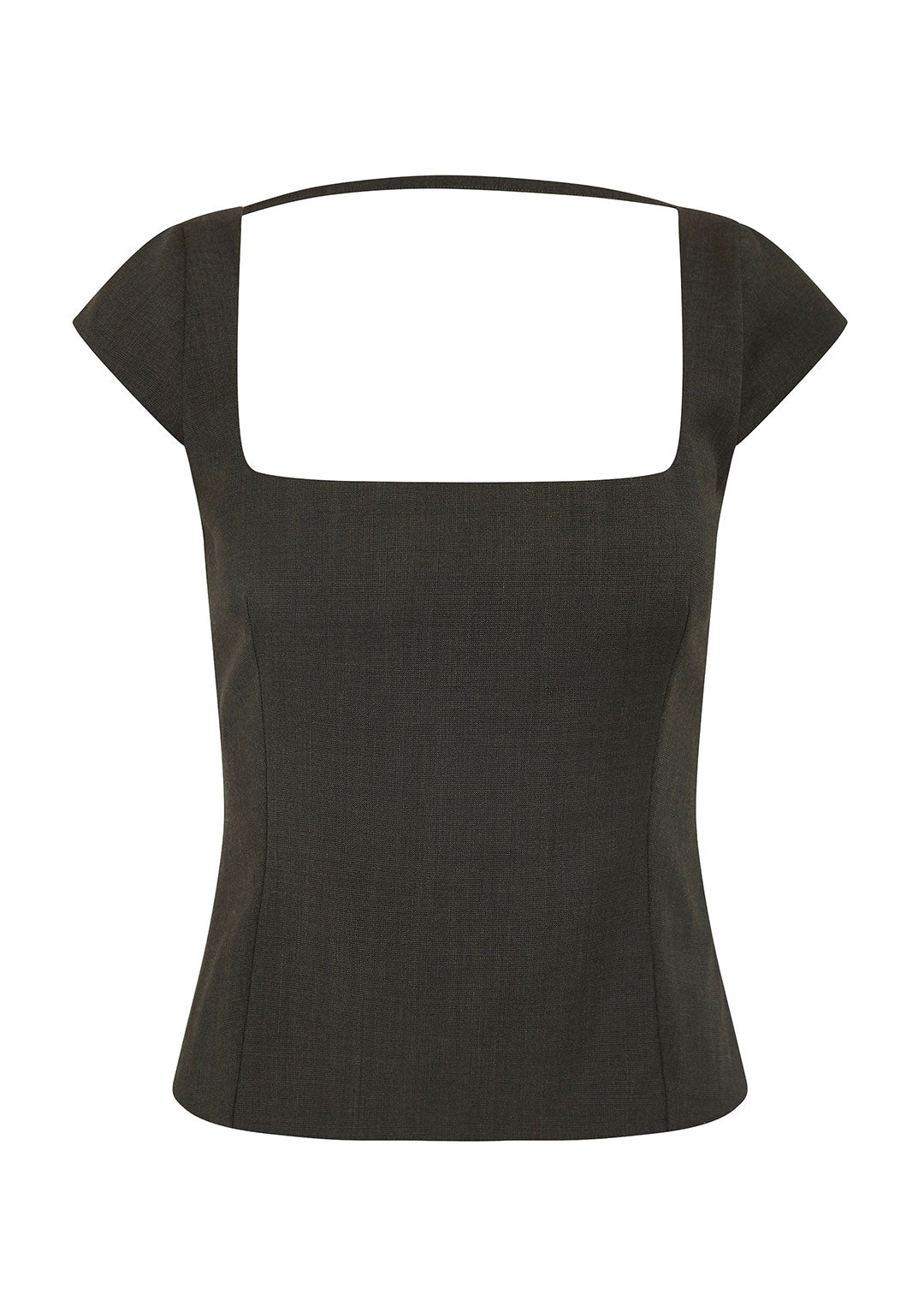 ST AGNI WOOL CAP SLEEVE TOP