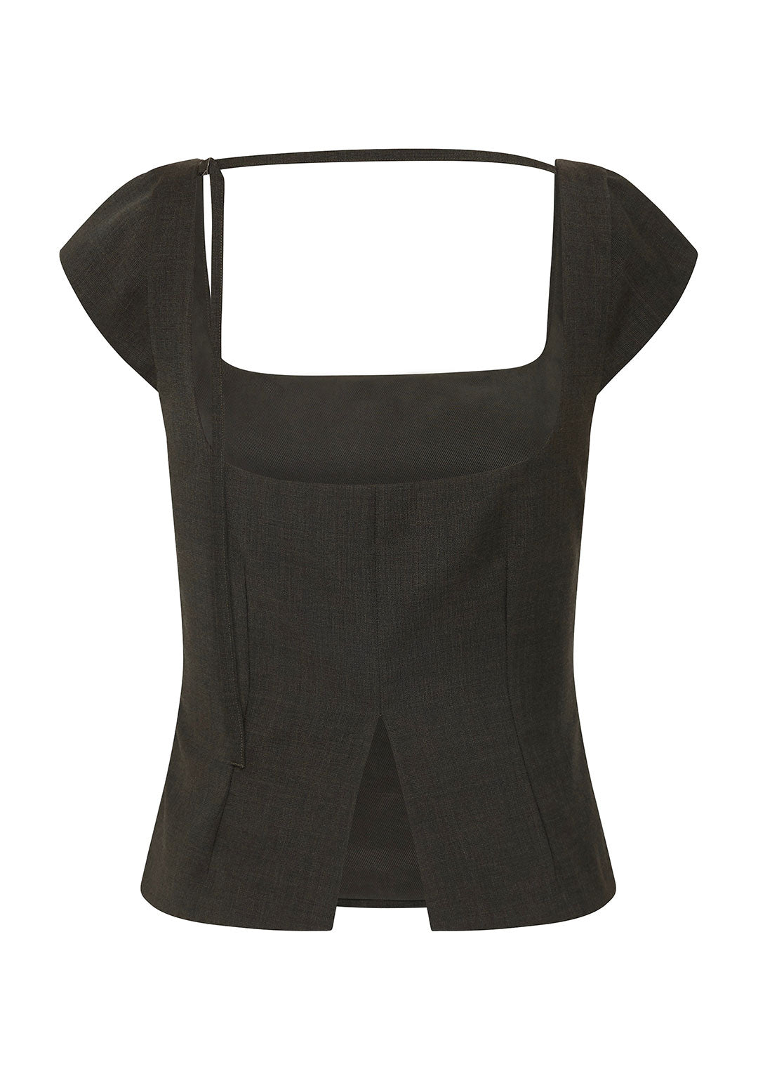 ST AGNI WOOL CAP SLEEVE TOP