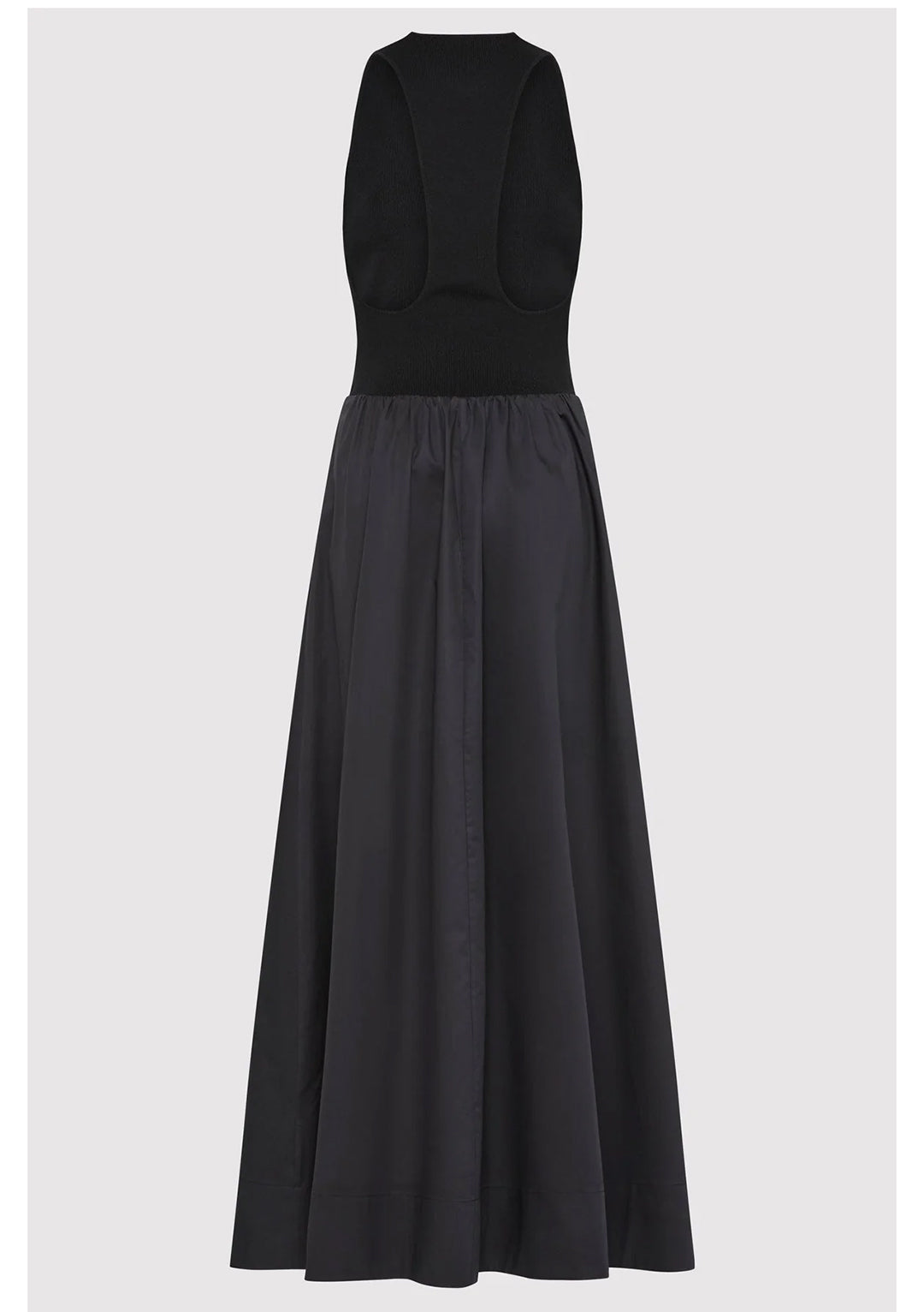ST AGNI PLUNGE NECK DRESS BLACK