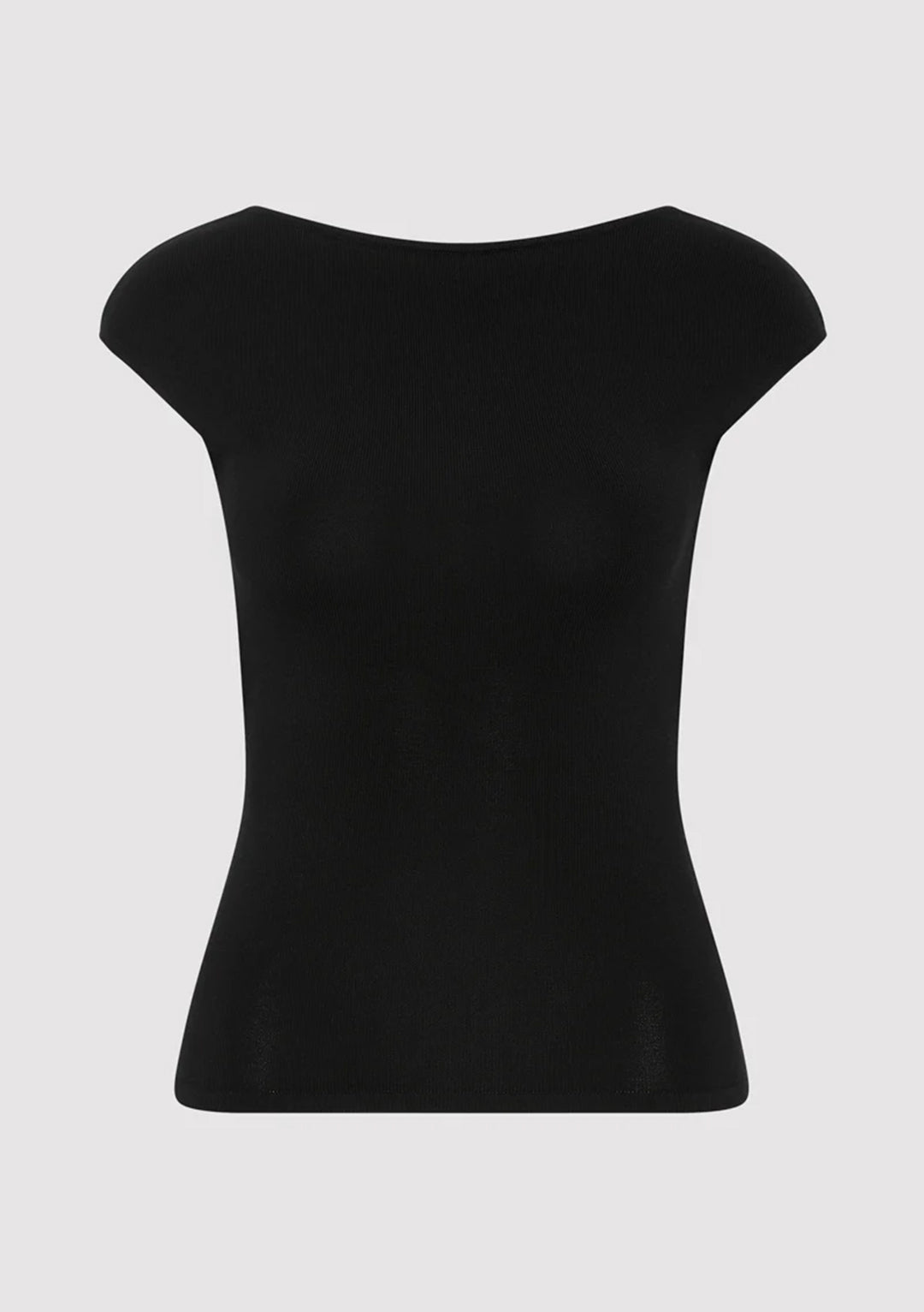 ST AGNI SCULPTED BALLET KNIT TOP BLACK