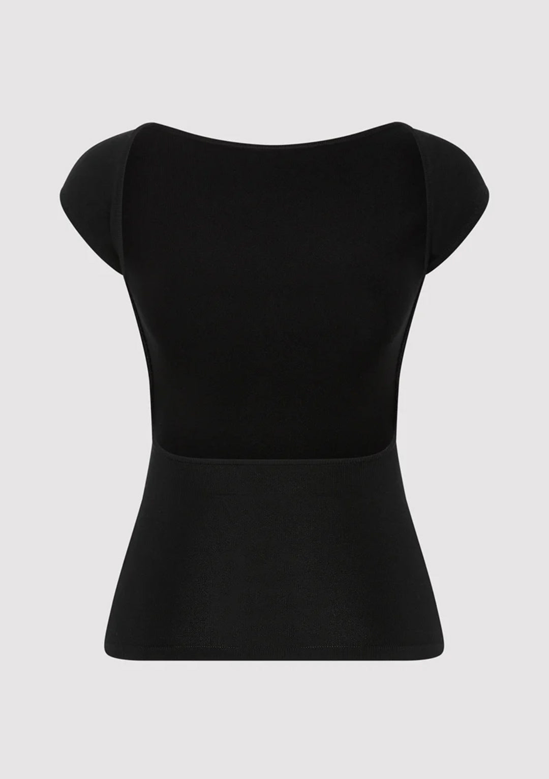 ST AGNI SCULPTED BALLET KNIT TOP BLACK