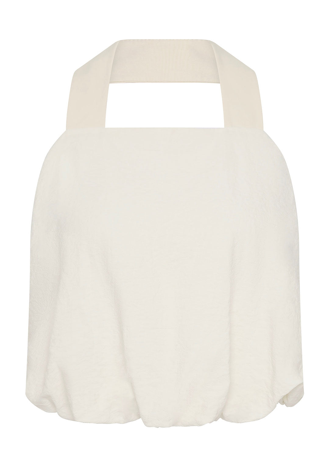 ST AGNI CLOUD TWIST HALTER TOP OFF-WHITE