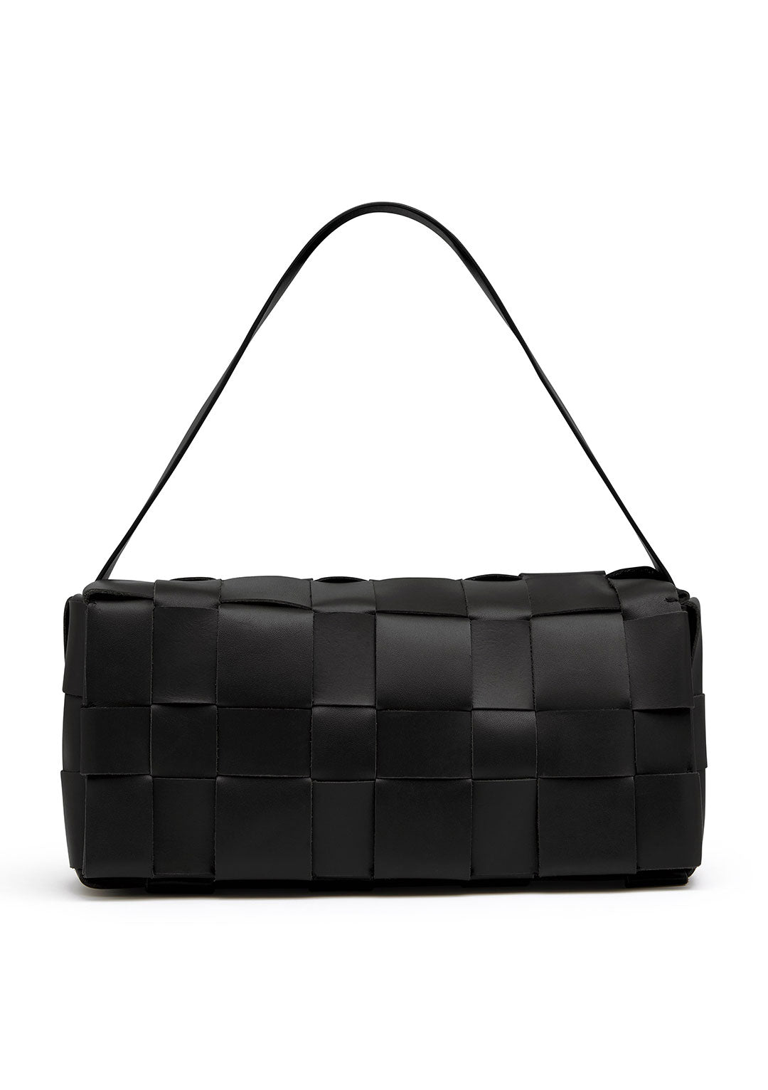 ST AGNI WOVEN ENVELOPE SLIM TOTE BAG BLACK