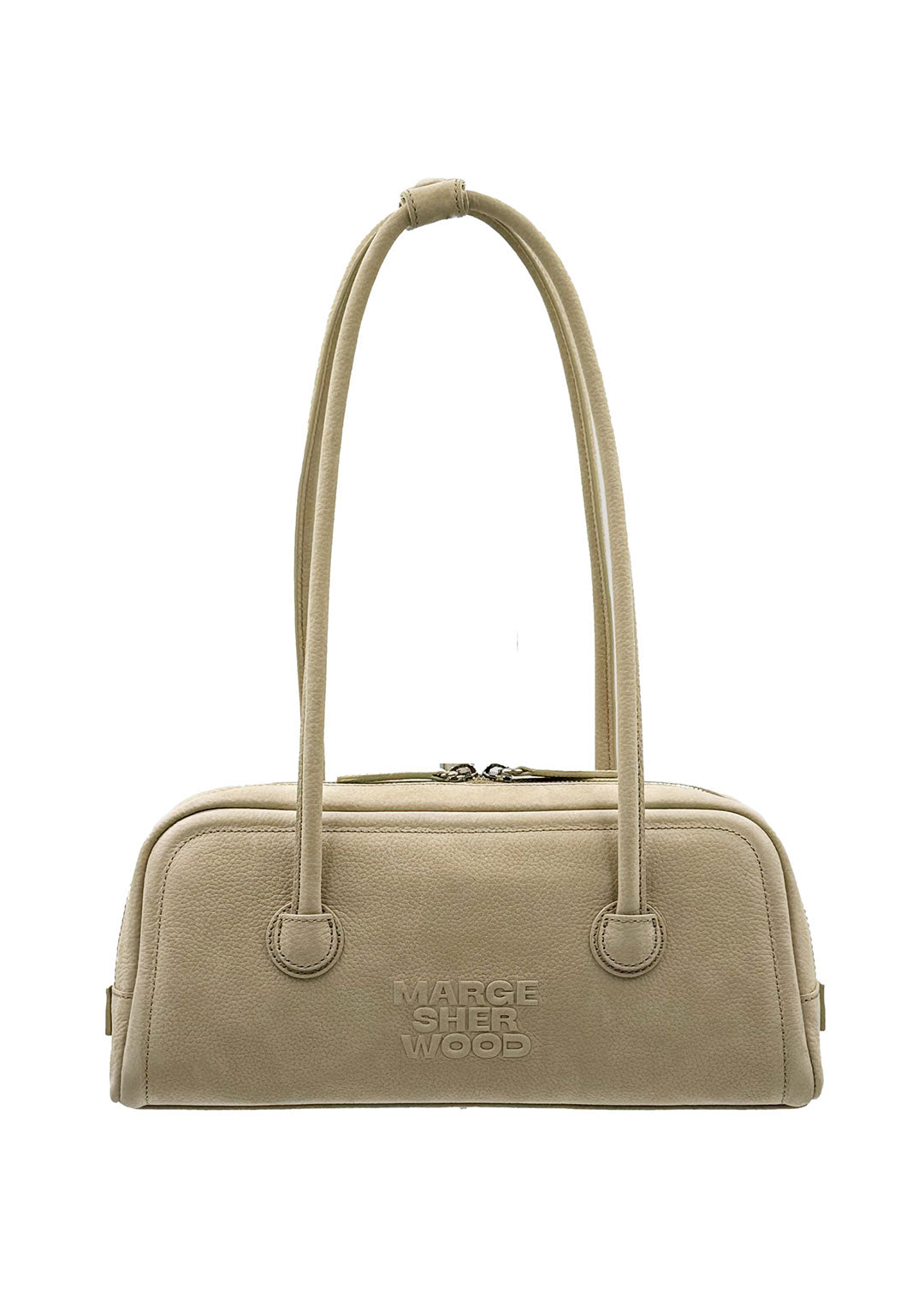 MARGESHERWOOD SOFT BAGUETTE BAG NUDE NUBUCK