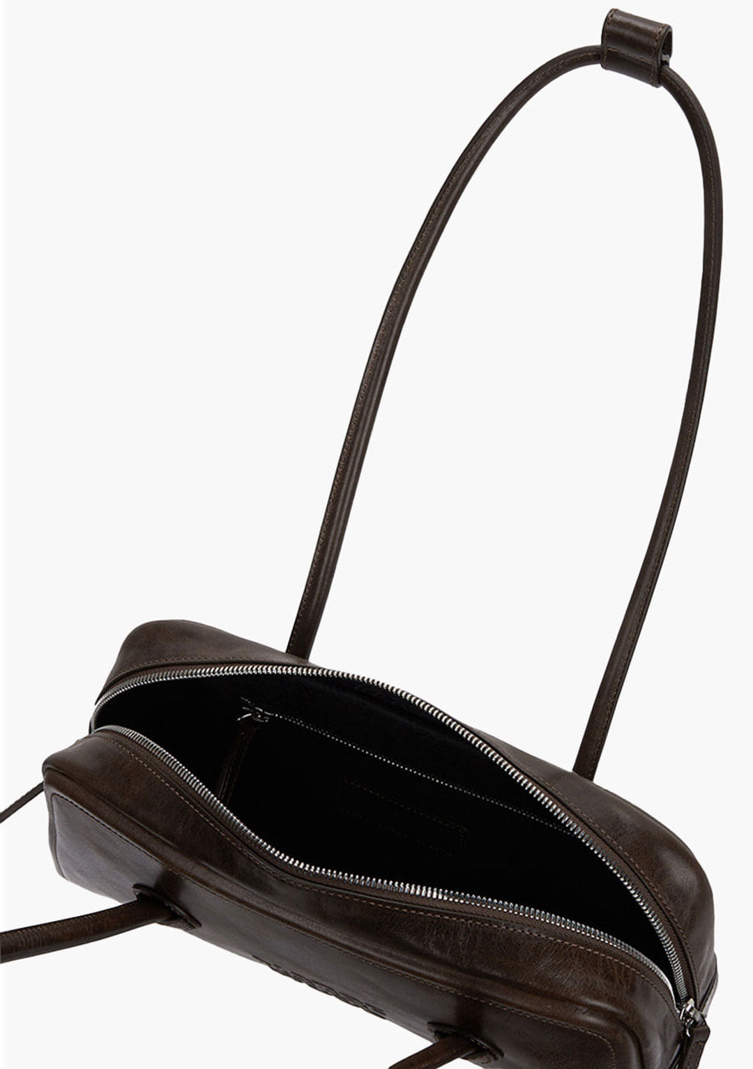 MARGESHERWOOD SOFT BAGUETTE BAG WASHED BROWN PULL UP