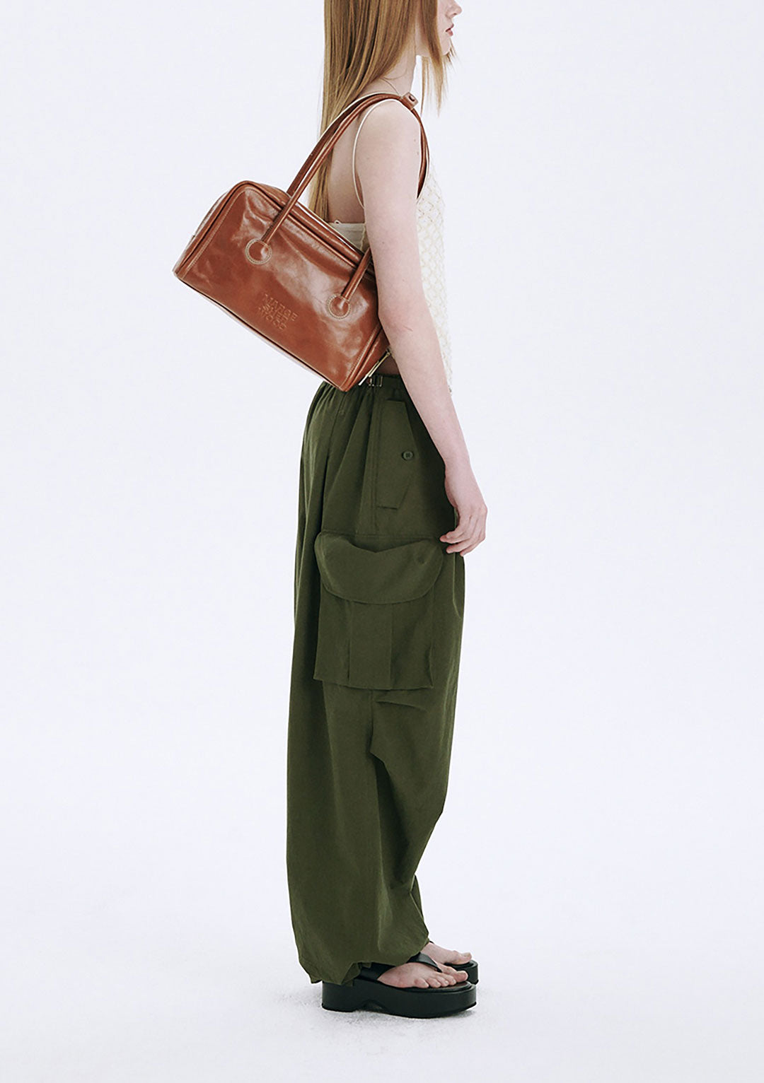 [Margesherwood] ☆/ SOFT BOSTON / brown crinkle MARGESHERWOOD Soft Boston Brown Crinkle | Bags | OEUVR – OEUVR