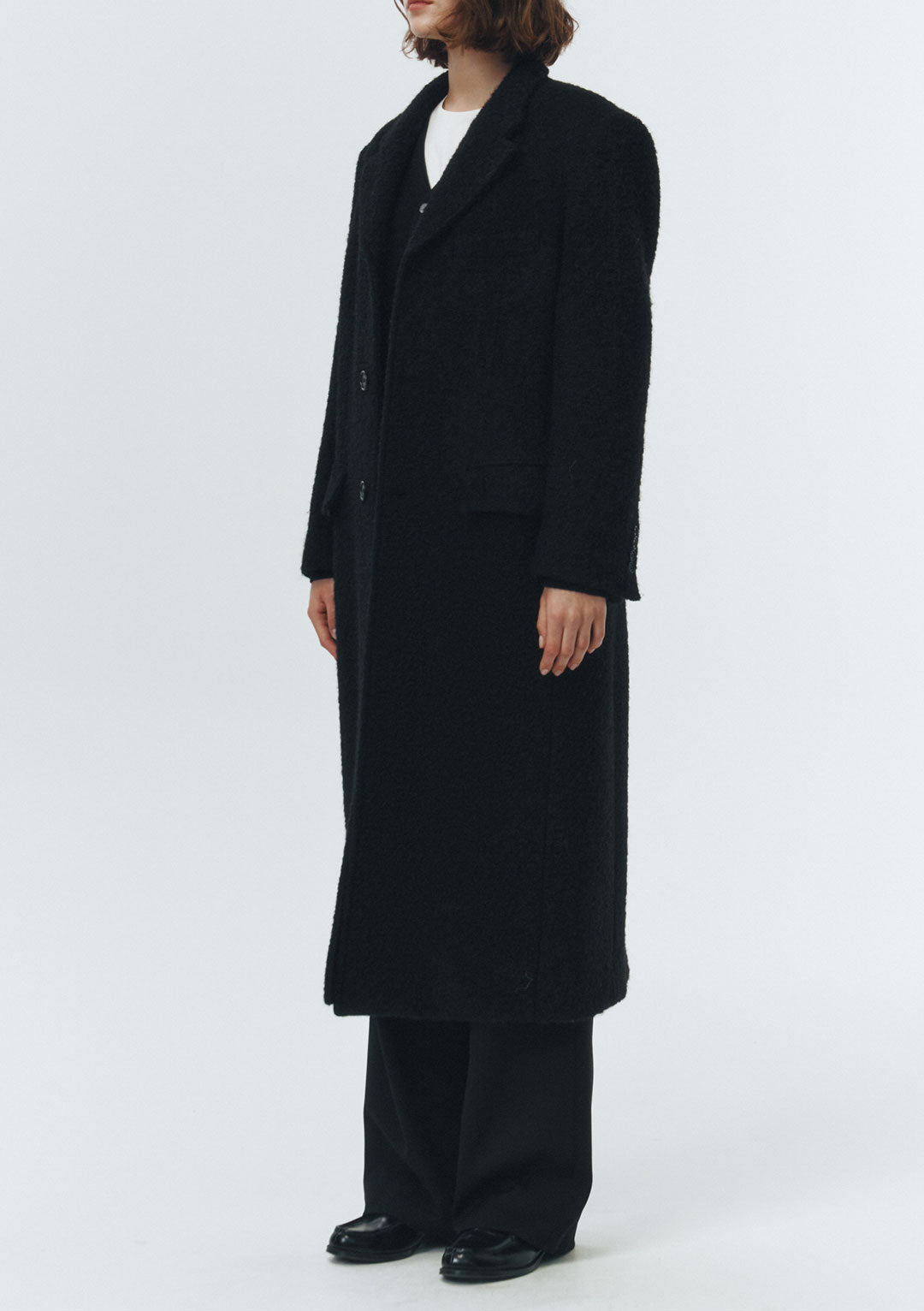 DUNST Unisex 2-Way 3 Button Cashmere Coat