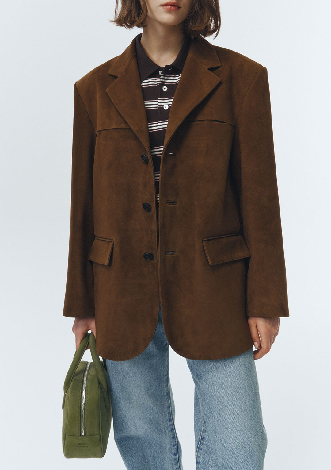 DUNST Unisex Suede Tailored Half Jacket Camel (COMING SOON)