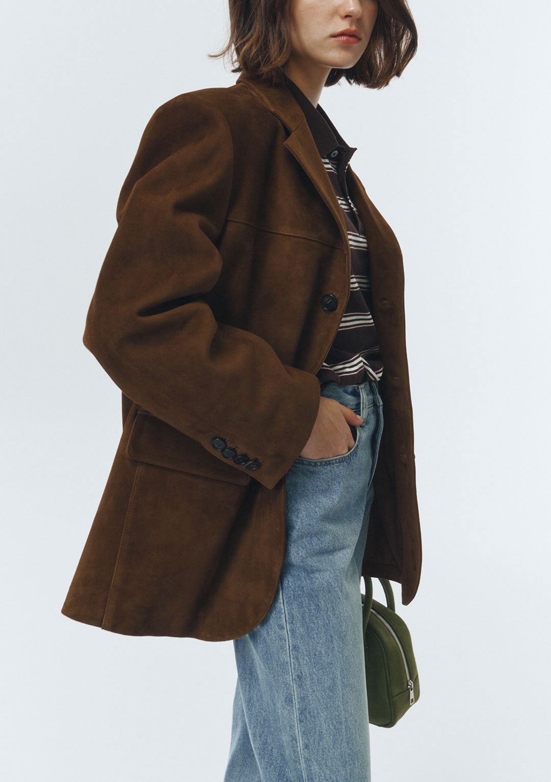 DUNST Unisex Suede Tailored Half Jacket Camel (COMING SOON)