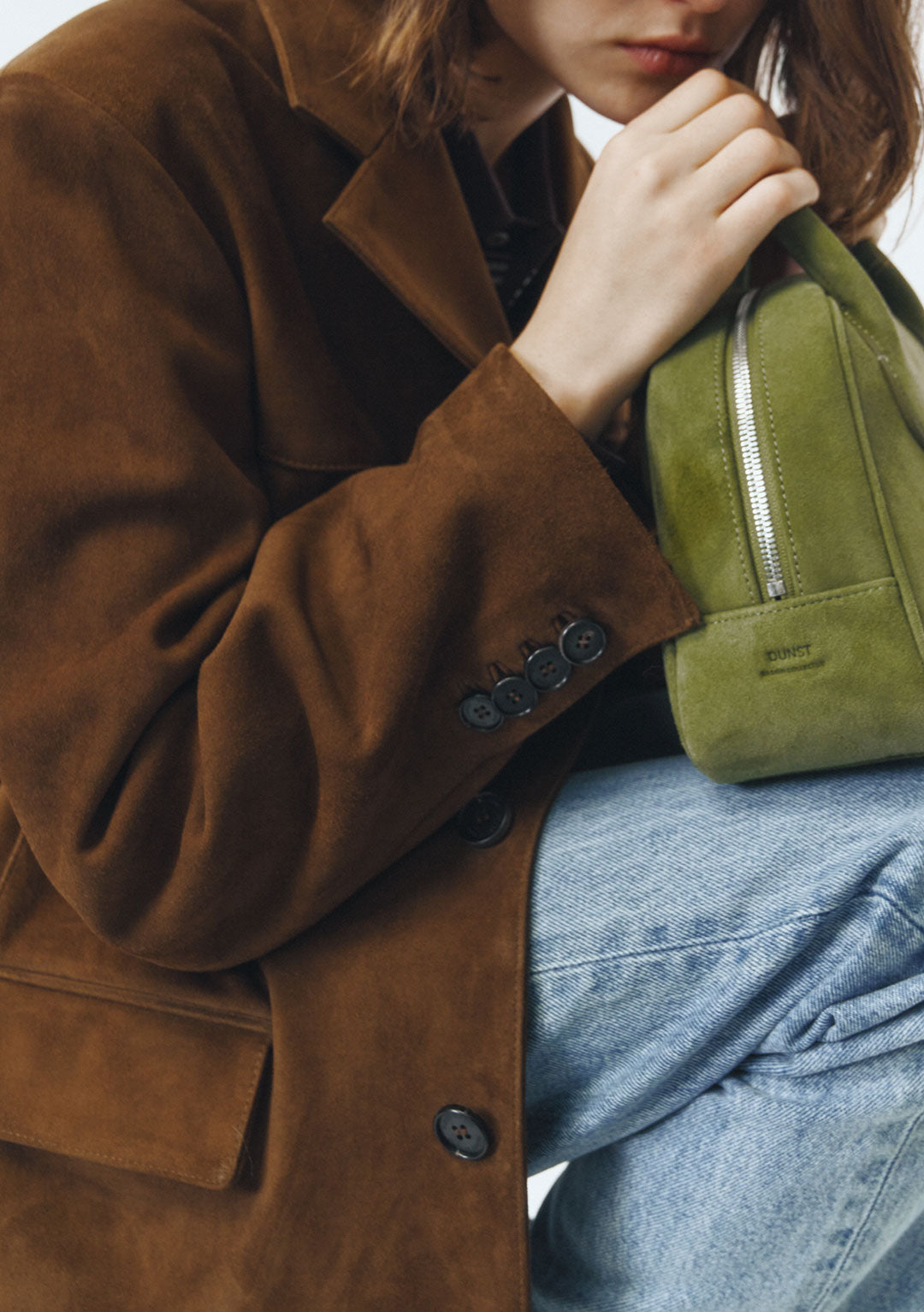 DUNST Unisex Suede Tailored Half Jacket Camel (COMING SOON)
