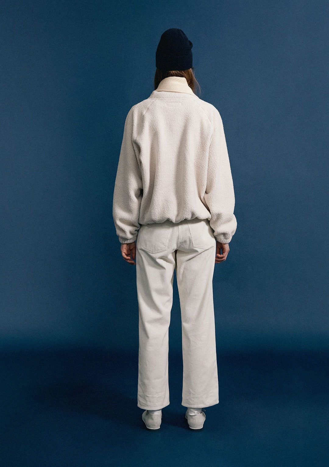 NOTHING WRITTEN WOOLY FLEECE PULLOVER IVORY