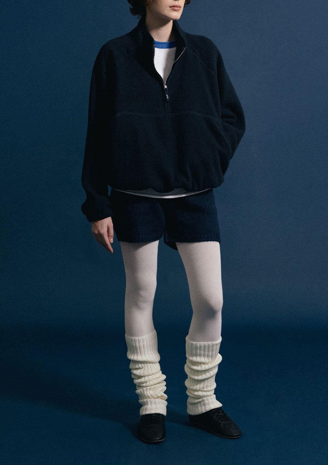 NOTHING WRITTEN WOOLY FLEECE PULLOVER DARK NAVY