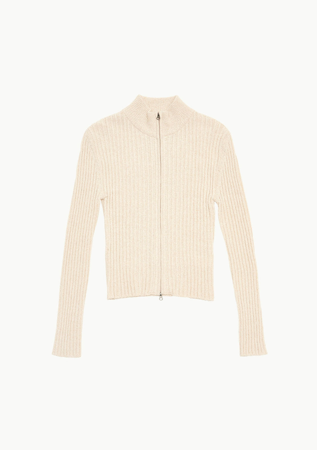 AMOMENTO HALF NECK ZIP-UP CARDIGAN