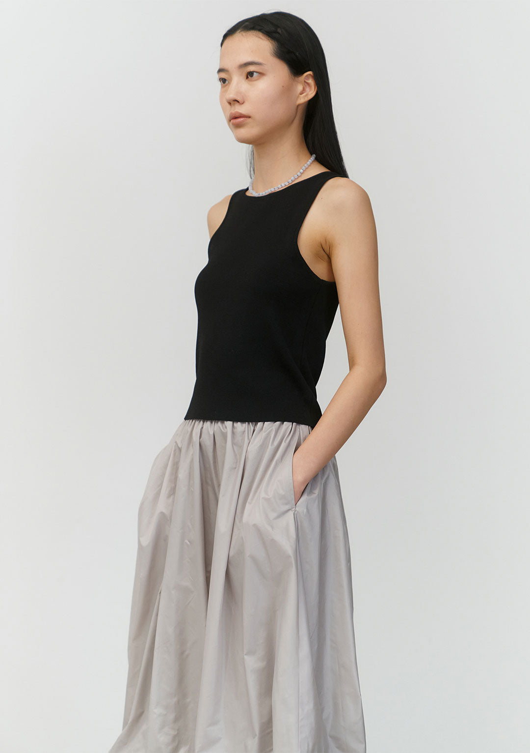 AMOMENTO CUT-OUT SLEEVELESS TOP