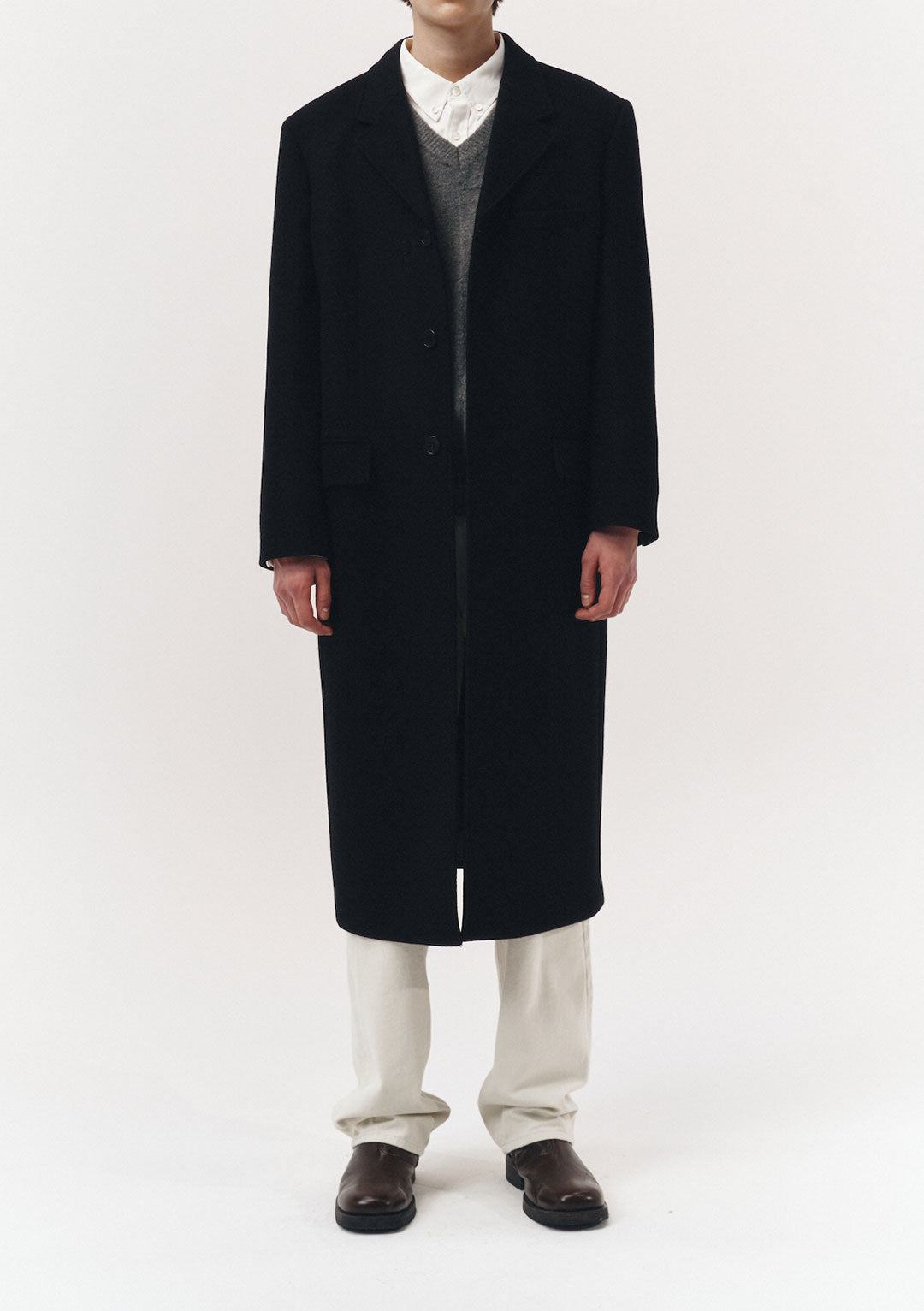 AMOMENTO Unisex 2-Way 3 Button Cashmere Coat | Outwear | OEUVR – OEUVR
