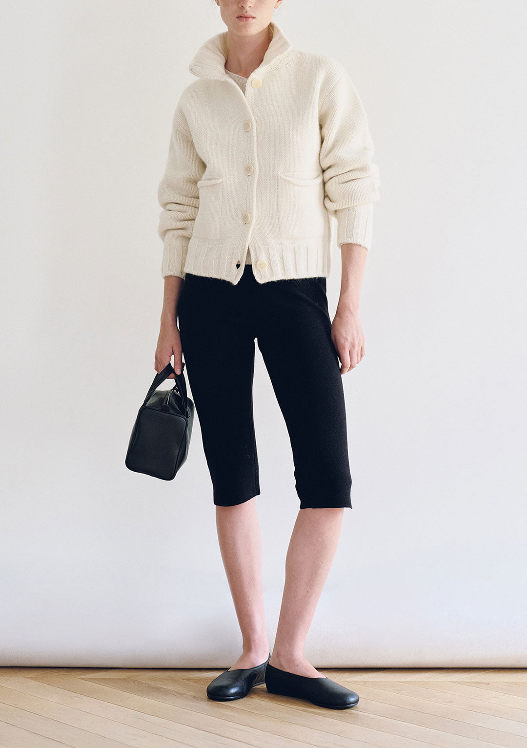 NOTHING WRITTEN MARRIE SOFT POCKET CARDIGAN CREAM