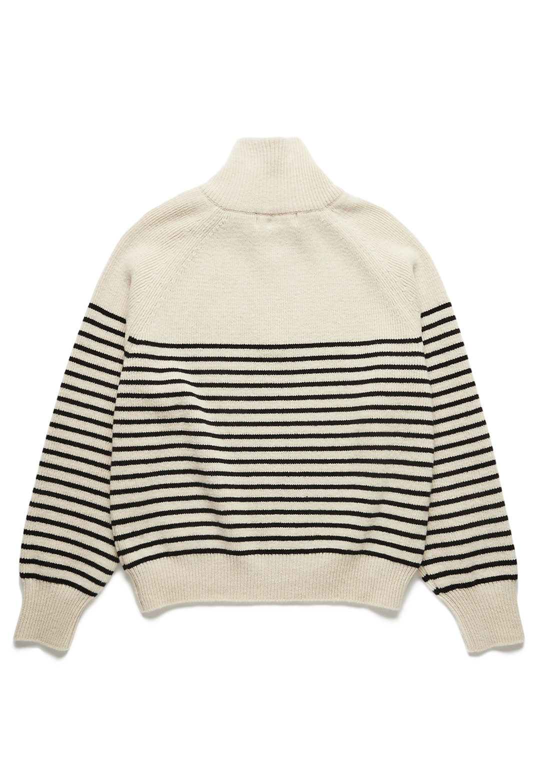 DUNST Unisex Half Zip-Up Stripe Knit