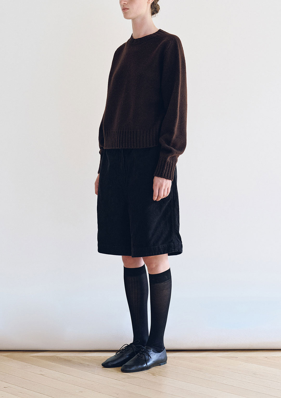 NOTHING WRITTEN BUNNY WOOL PULLOVER KNIT DARK BROWN