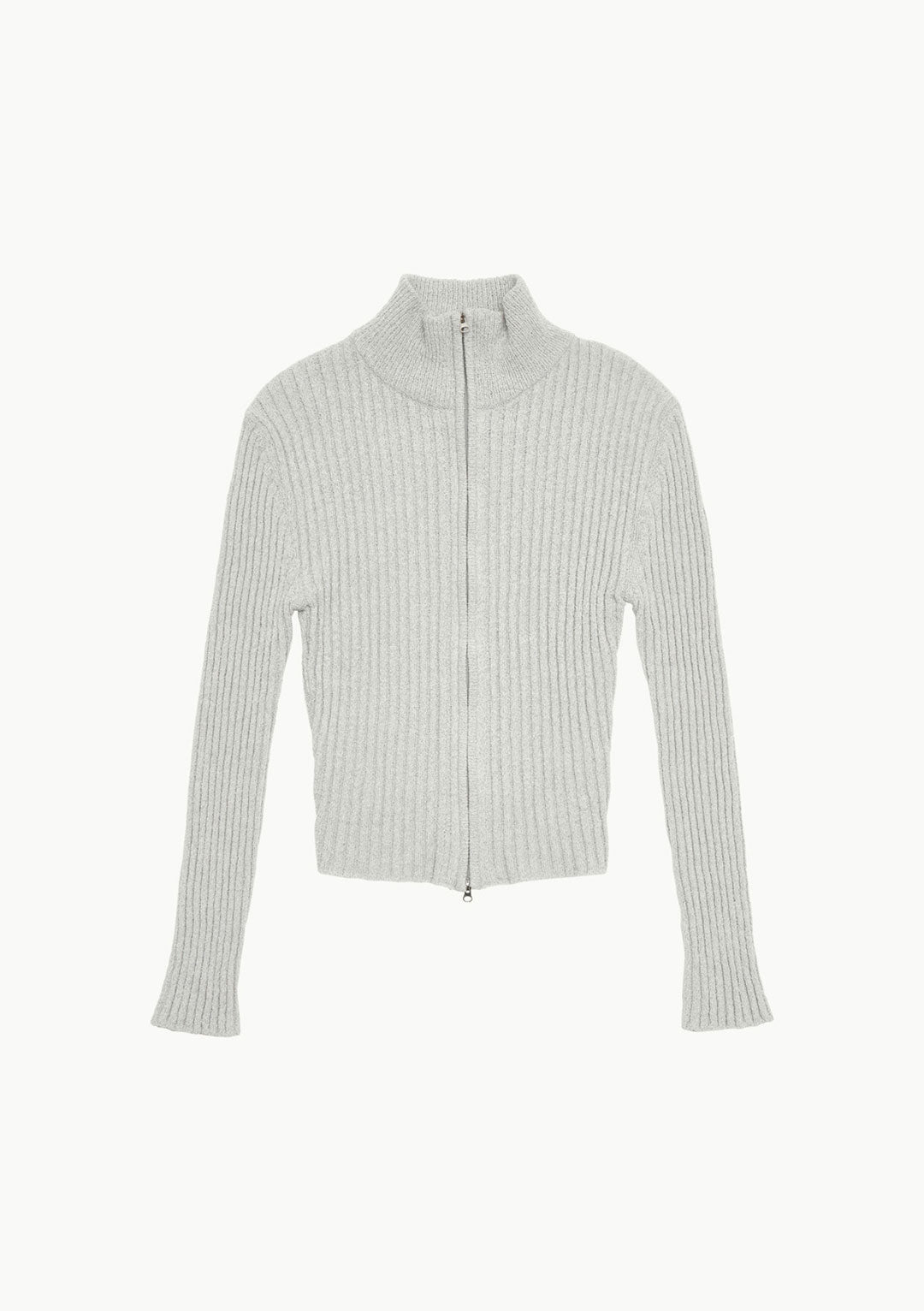 AMOMENTO HALF NECK ZIP-UP CARDIGAN