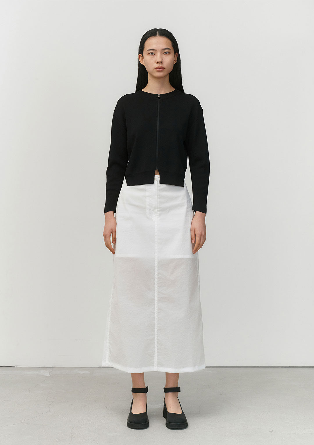 スカート AMOMENTO sheer maxi long skirt Amomento Amomento Sheer Maxi Long Skirt in Black | Parallel