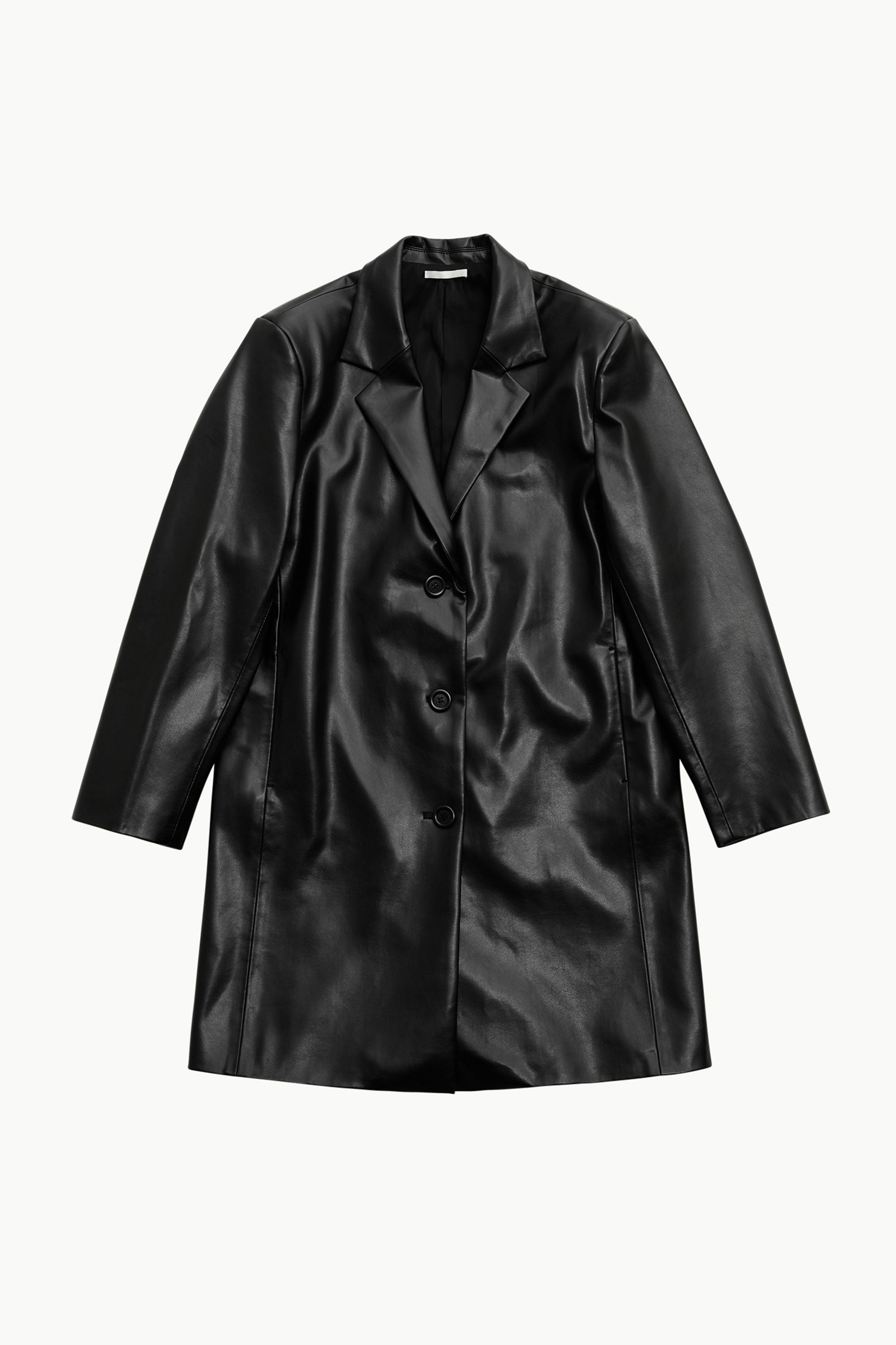 AMOMENTO Vegan Leather Long Jacket | Outwear | OEUVR – OEUVR