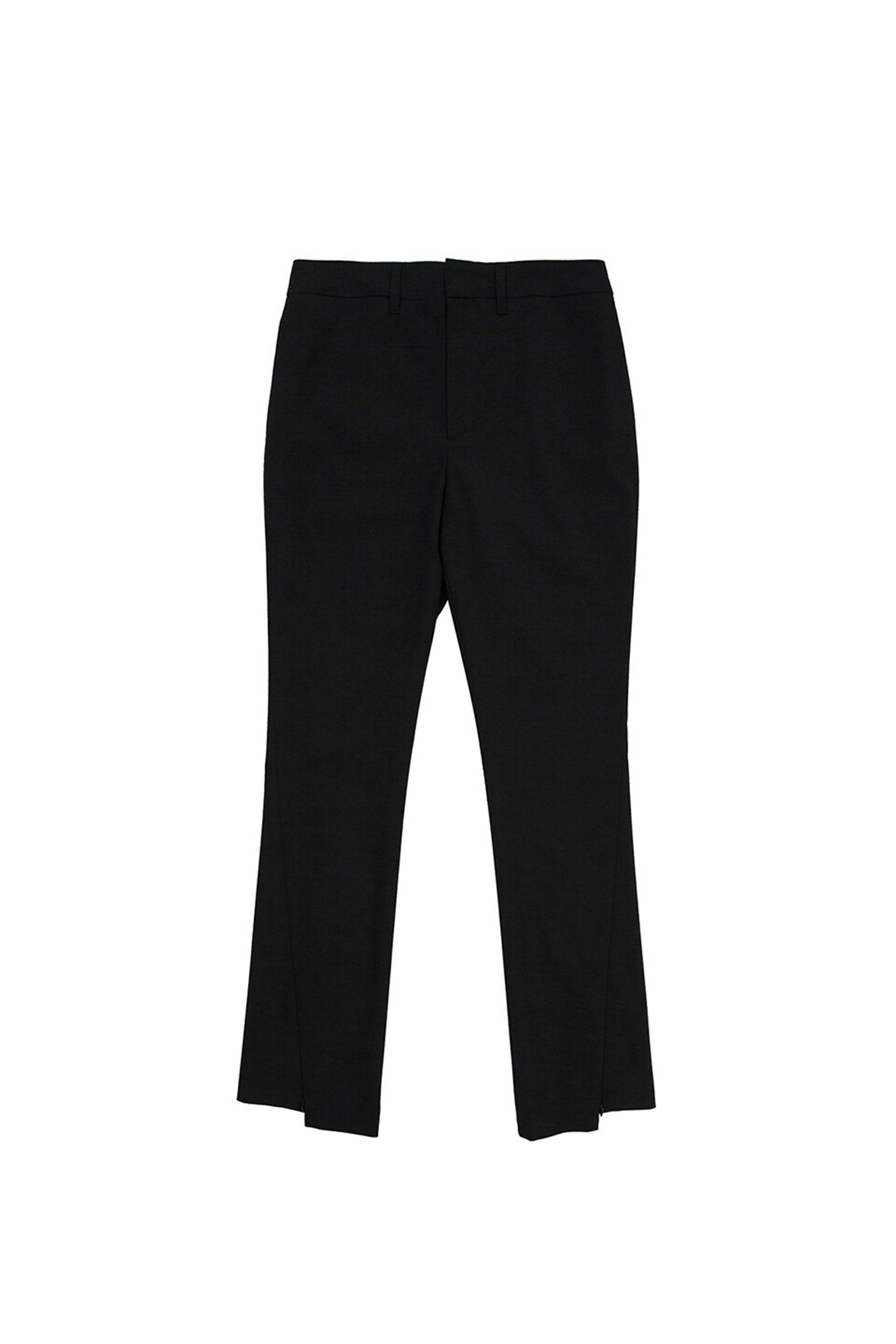 OPEN YY SIDE ZIP ASYMMETRIC HEM PANTS