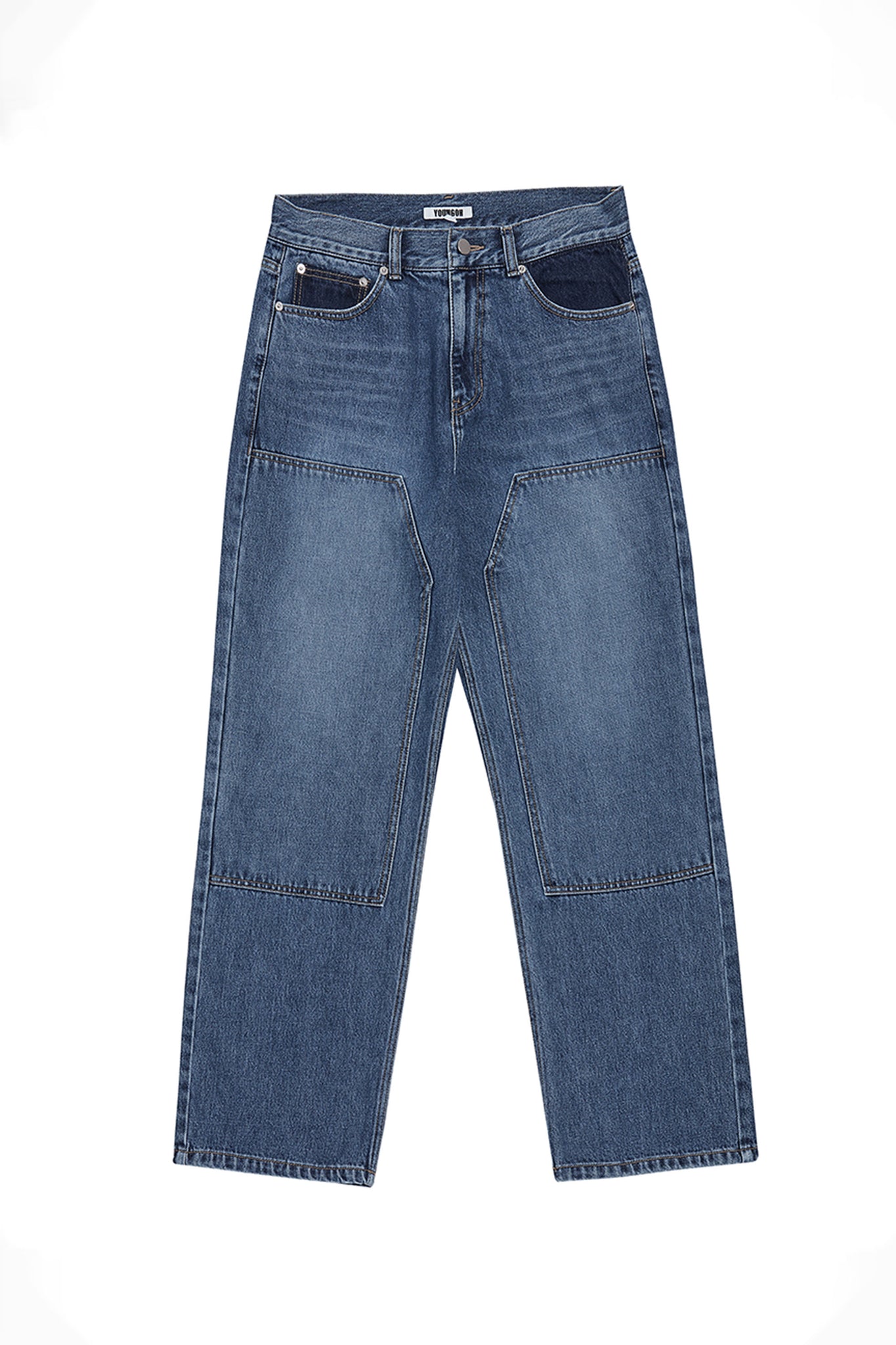 YOUNGOH PATCHED JEANS