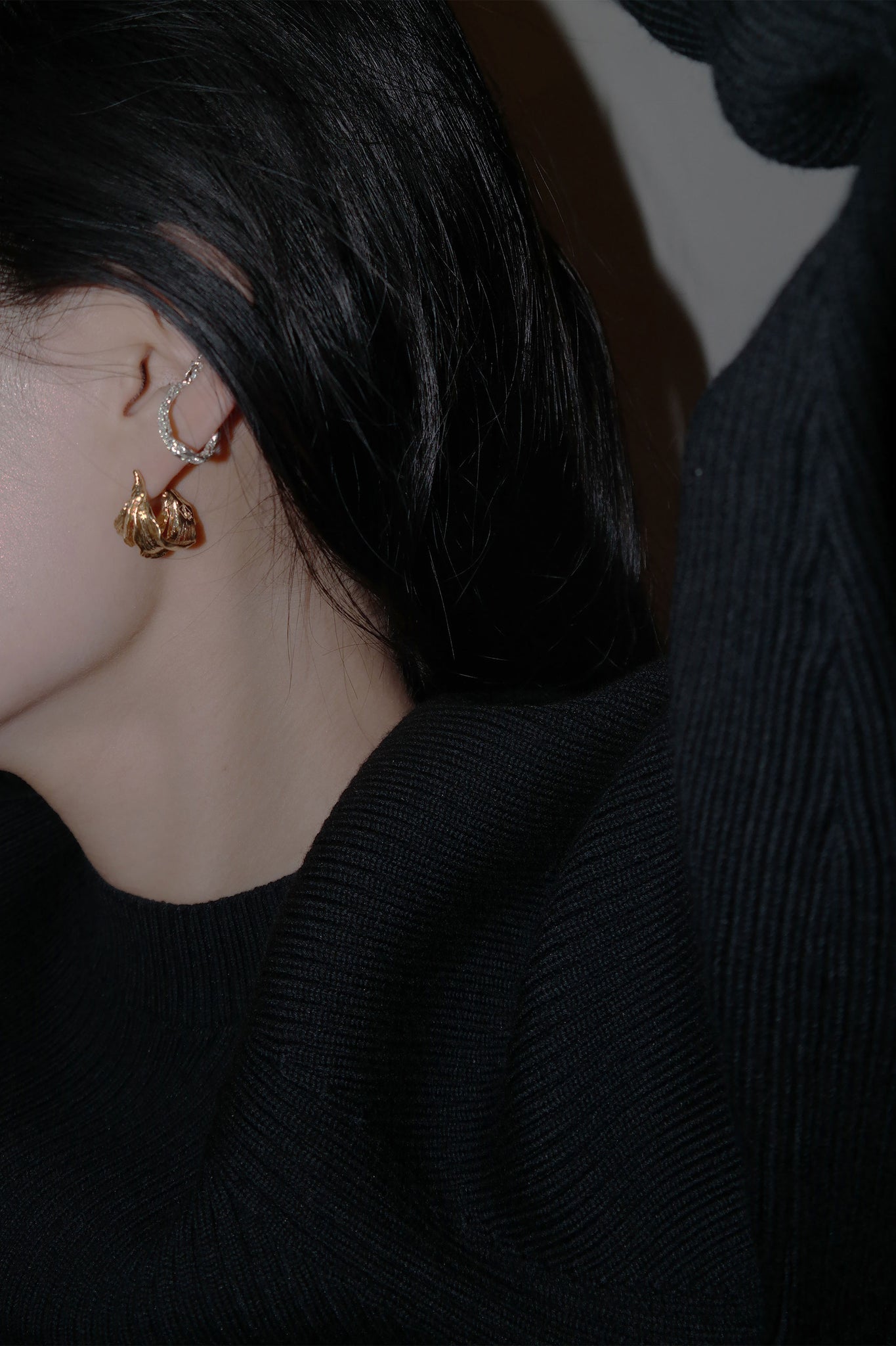 SOUHAIT DEATH FLOWER LIFE SCENE EARRING #23