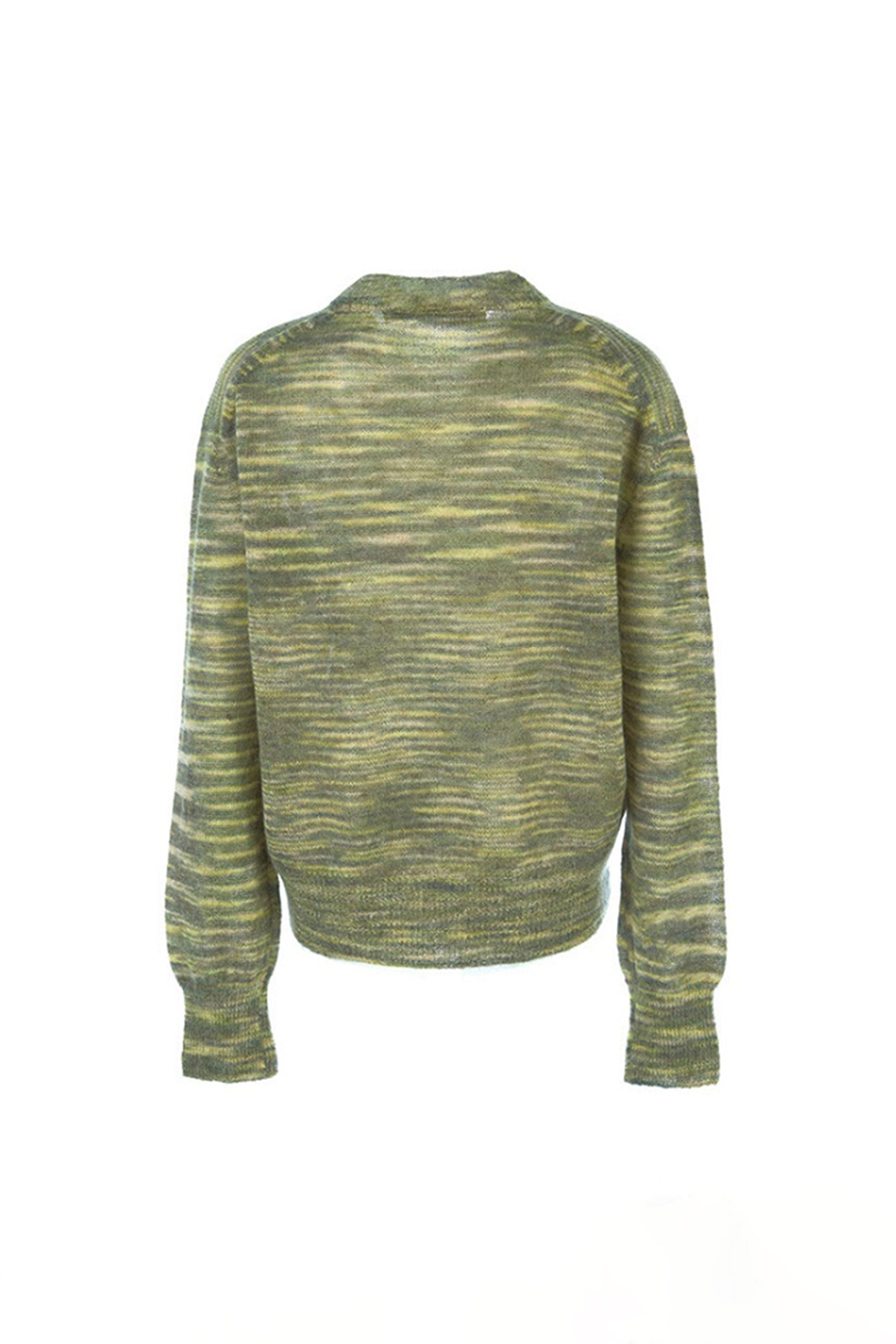 OPEN YY V-NECK COLOUR BLENDED SWEATER