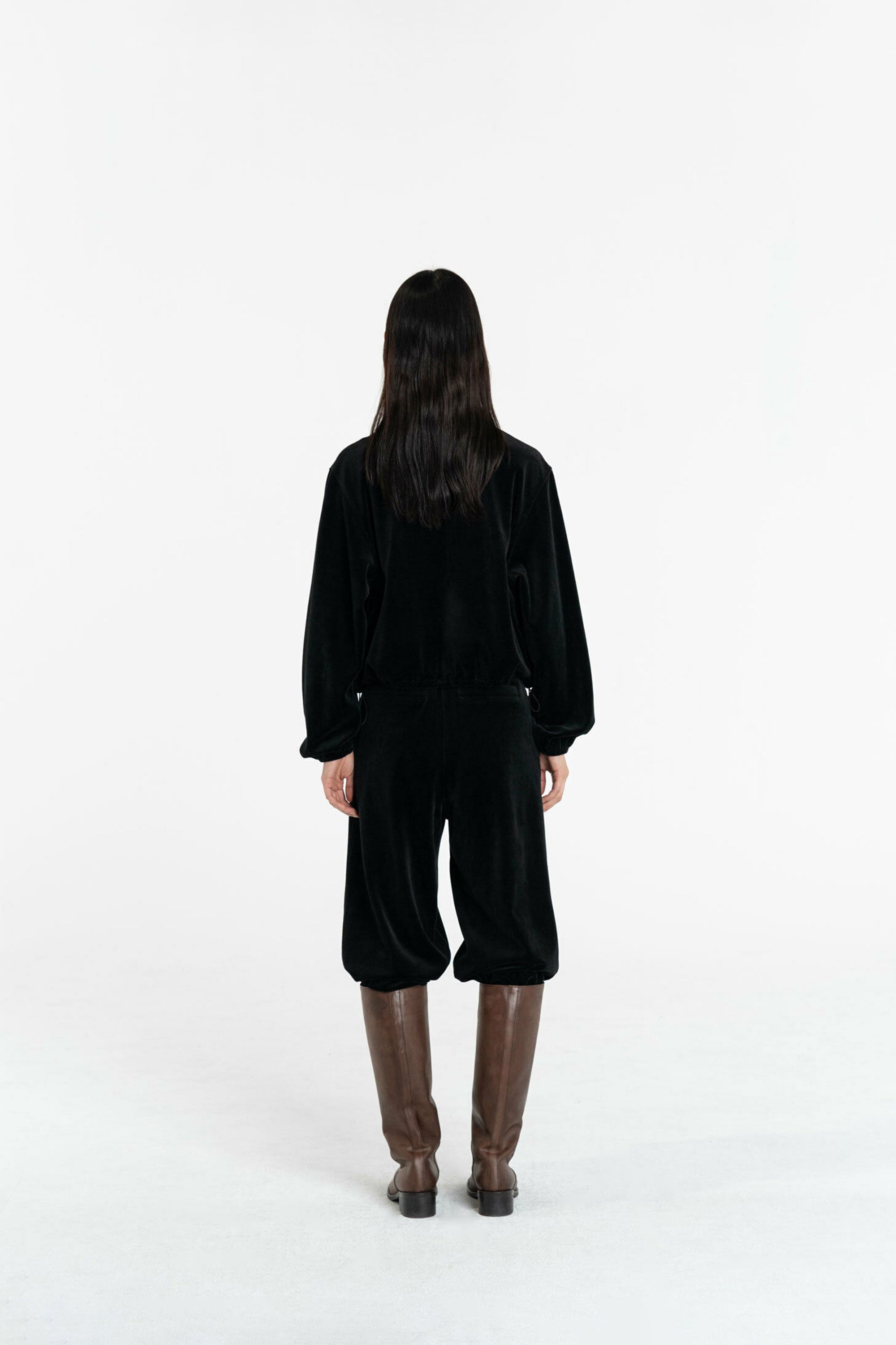 AMOMENTO VELOUR DRAWSTRING BLOUSON