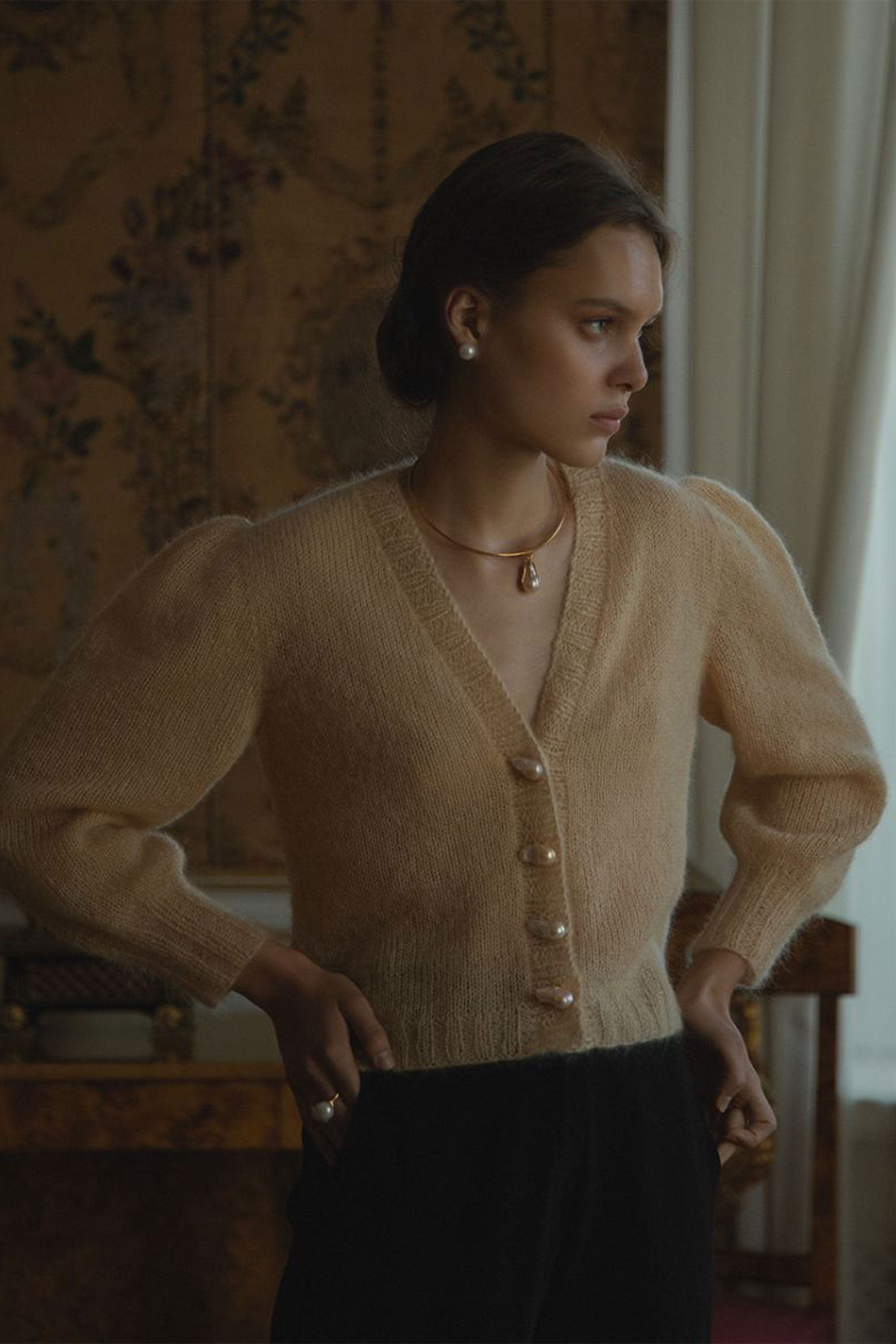 ORCHID22 BAROQUE PEARL CARDIGAN