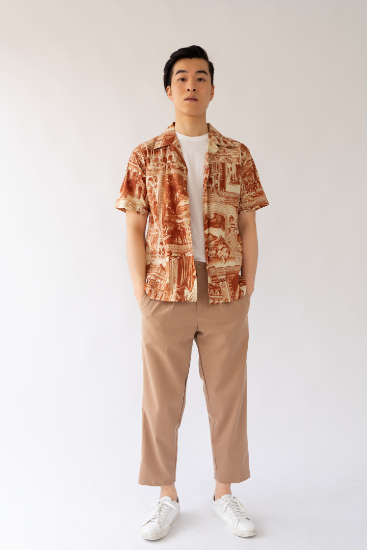 JIRAWAT HAWAII SHIRT (BROWN)