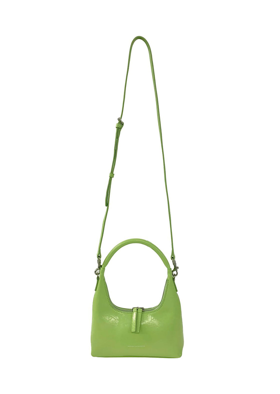 MARGESHERWOOD HOBO MINI + STRAP GREEN BEAN CRINKLE