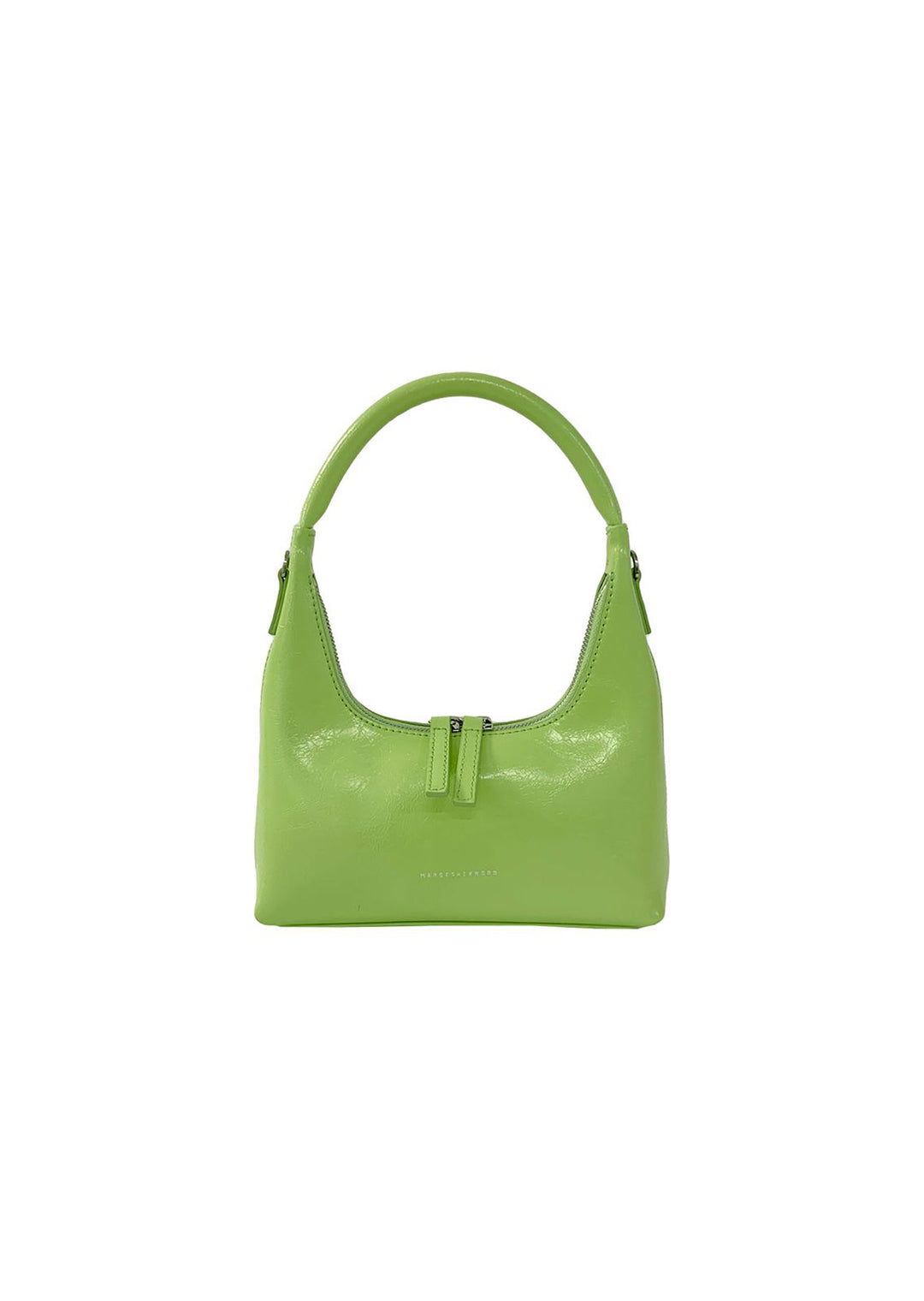 MARGESHERWOOD HOBO MINI + STRAP GREEN BEAN CRINKLE