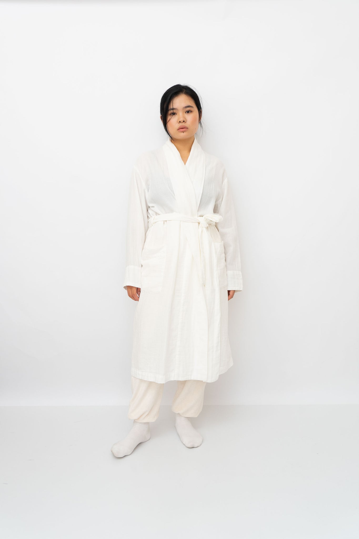 MISSING YOU ALREADY ORGANIC BELTED ROBE