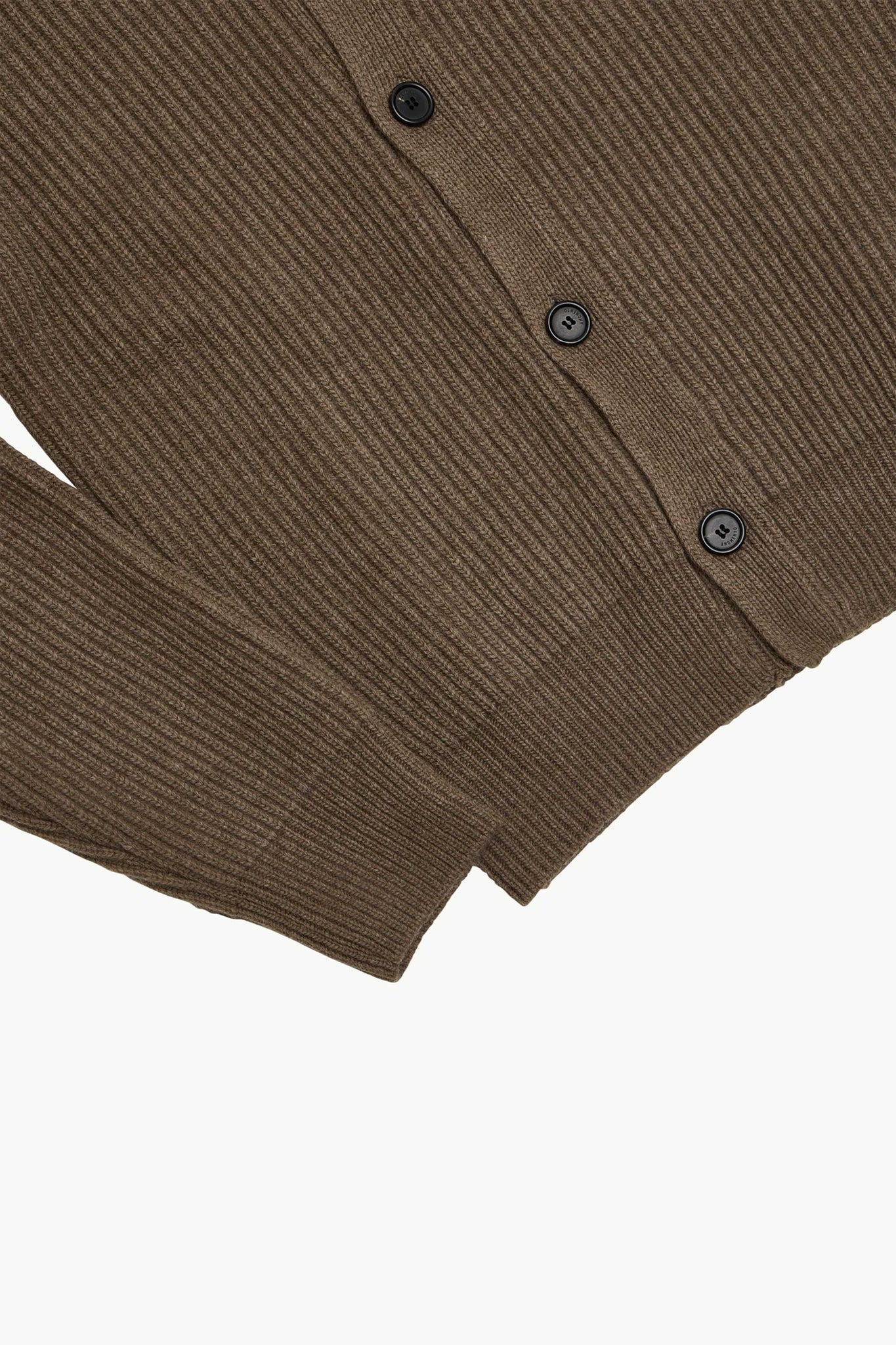 AMOMENTO RIBBED BUTTON-UP CARDIGAN