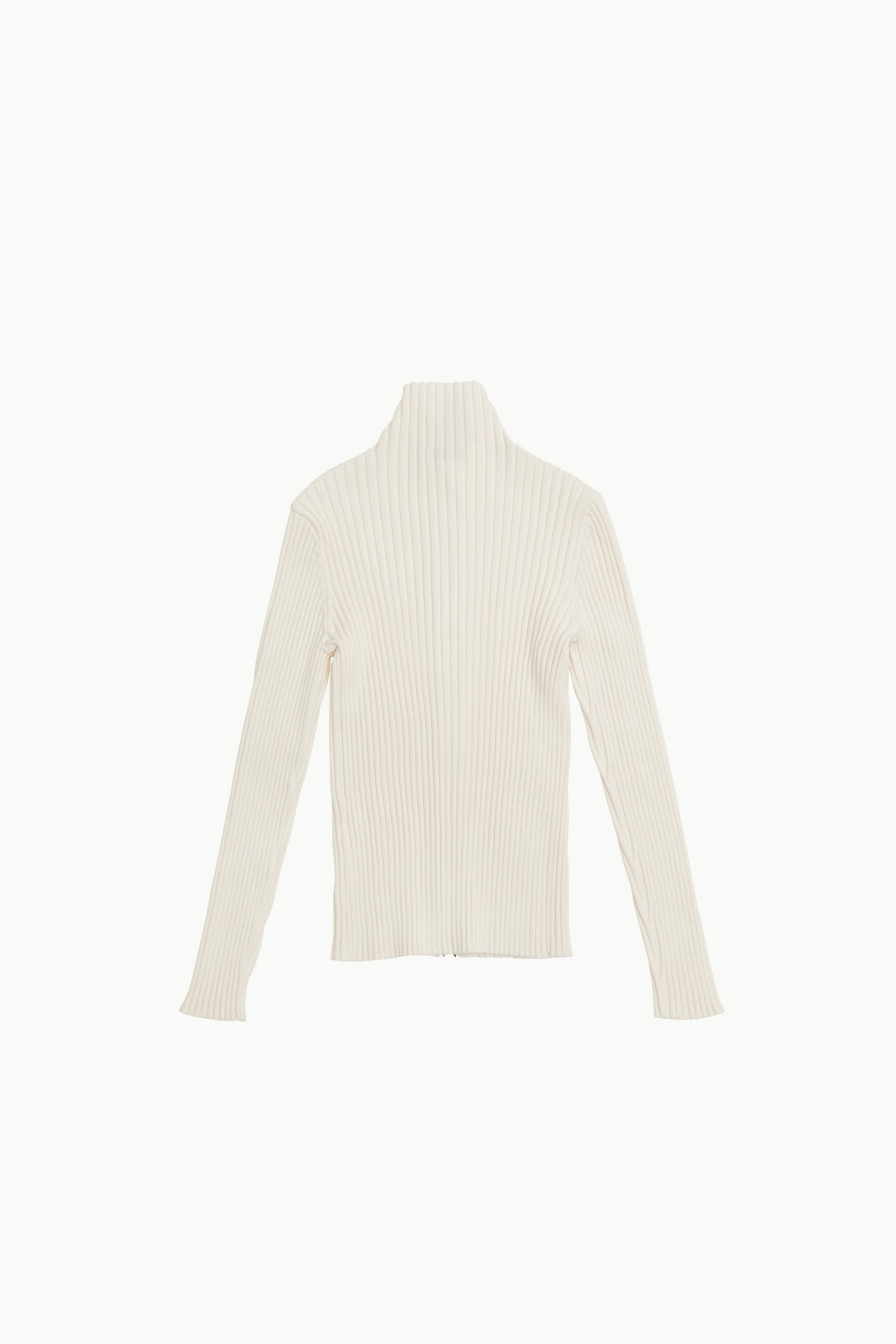 AMOMENTO Ribbed High-Neck Cardigan | Knitwear | OEUVR – OEUVR