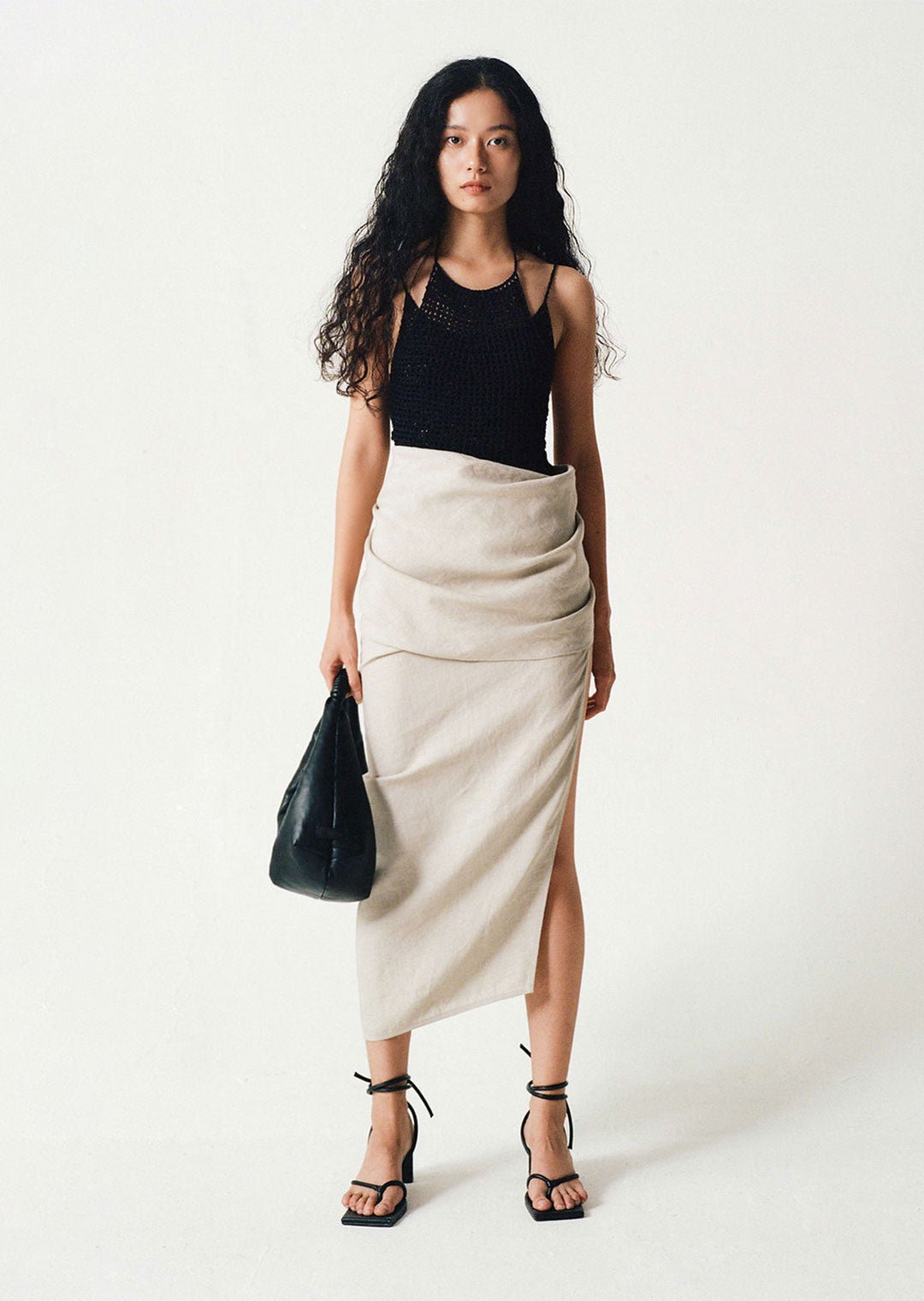 SUBTLE LE NGUYEN CROCHET HALTER NECK TOP