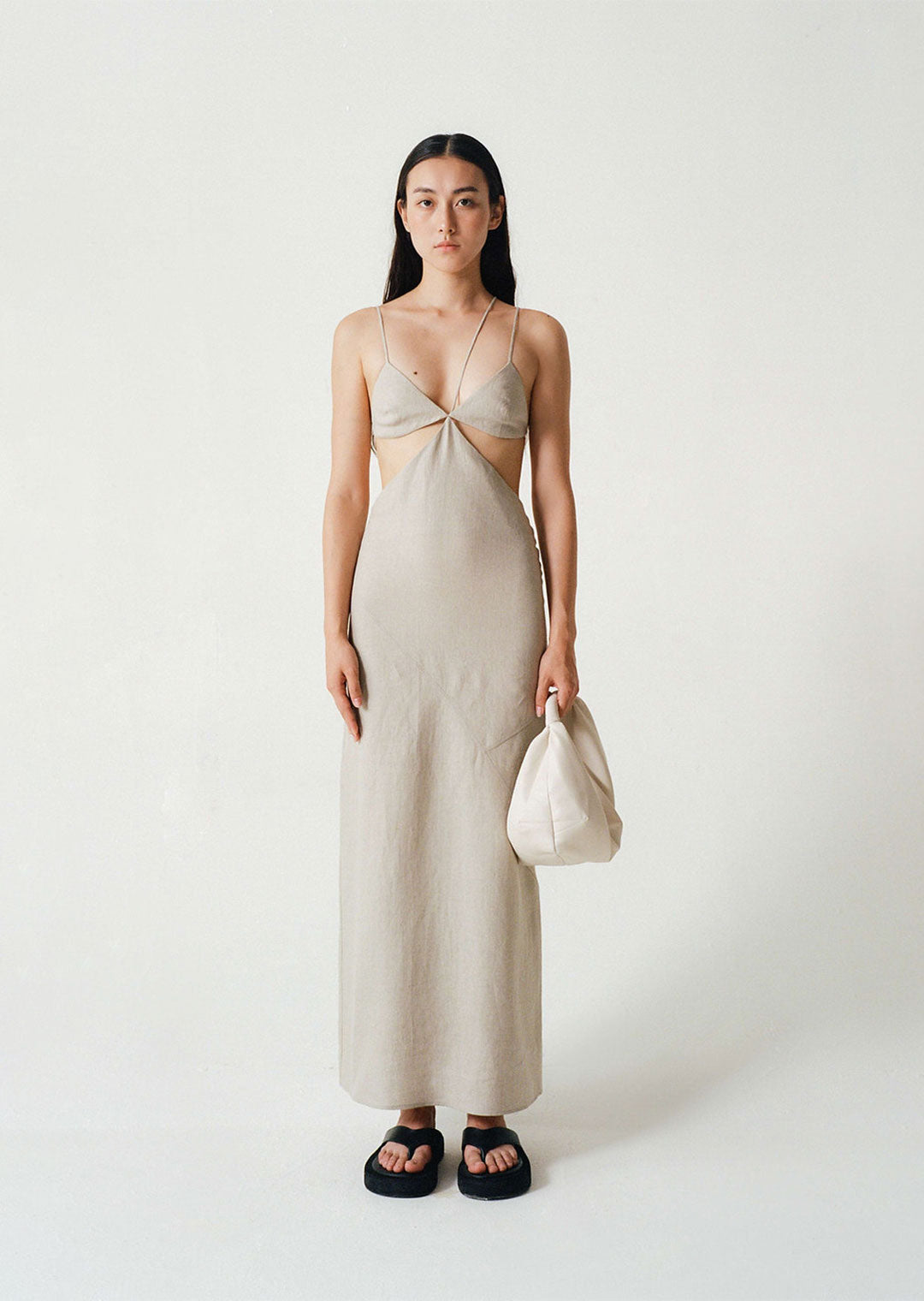 SUBTLE LE NGUYEN LINEN MAXI DRESS