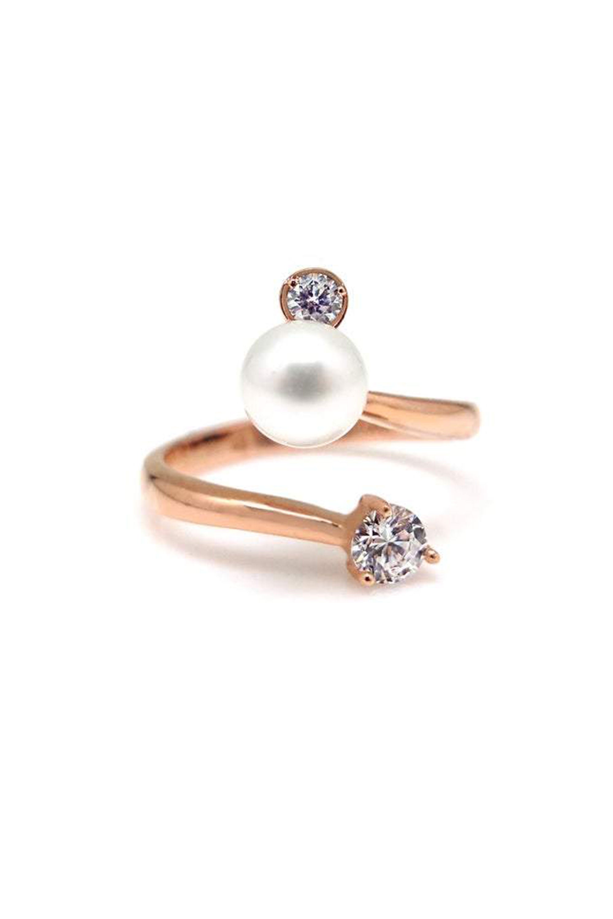 AVEC NEW YORK Astor Pearl Stone Spiral Ring | Jewellery | OEUVR – OEUVR