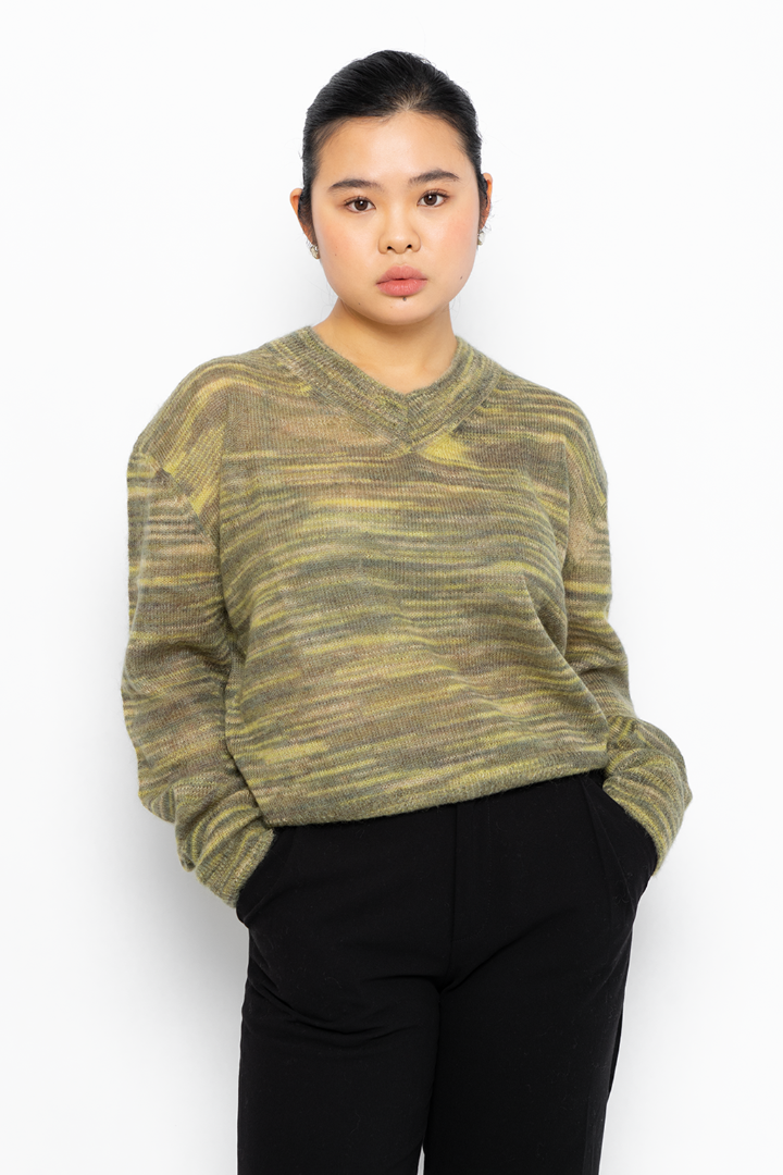 THEOPEN PRODUCT V-Neck Colour Blended Sweater | Knitwear | OEUVR ...