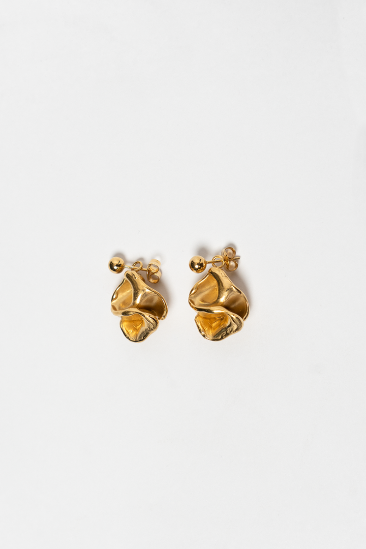 RELEASED FROM LOVE WASTED EARRINGS 002 GOLD VERMEIL
