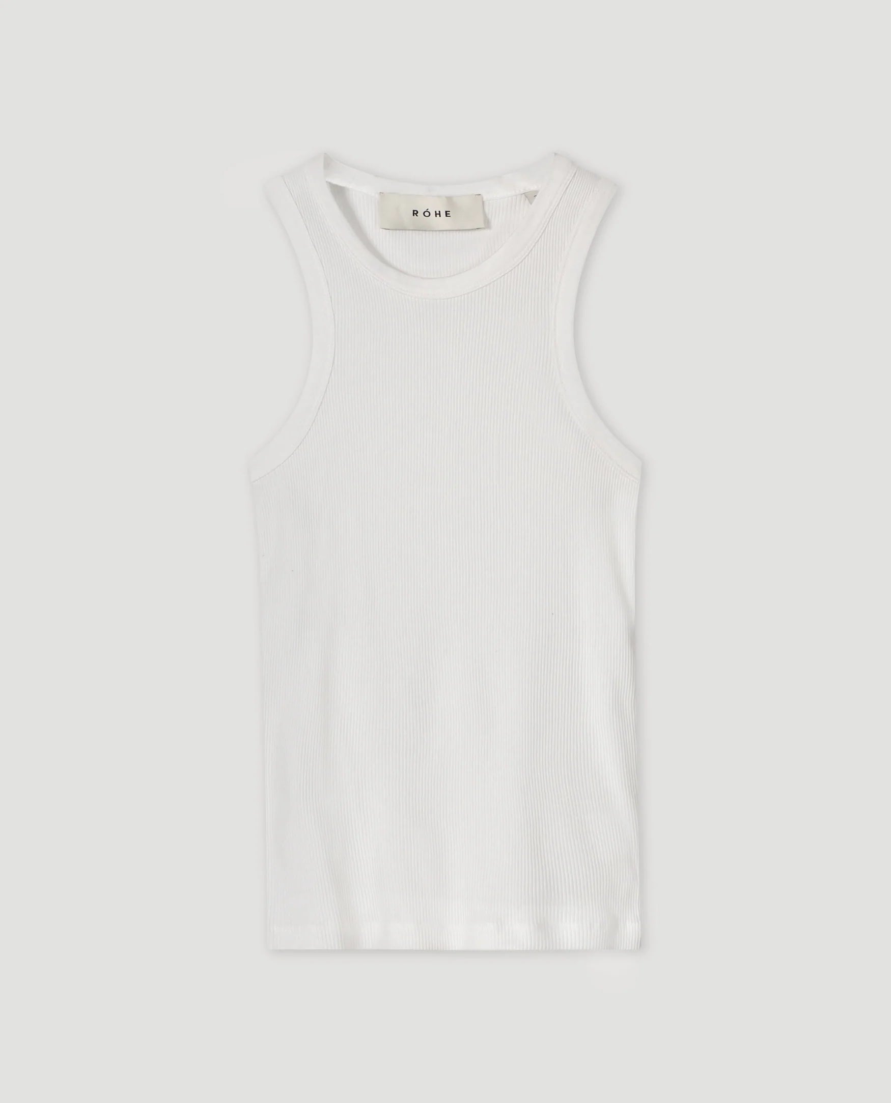 RÓHE COTTON-BLEND RIB TANKTOP