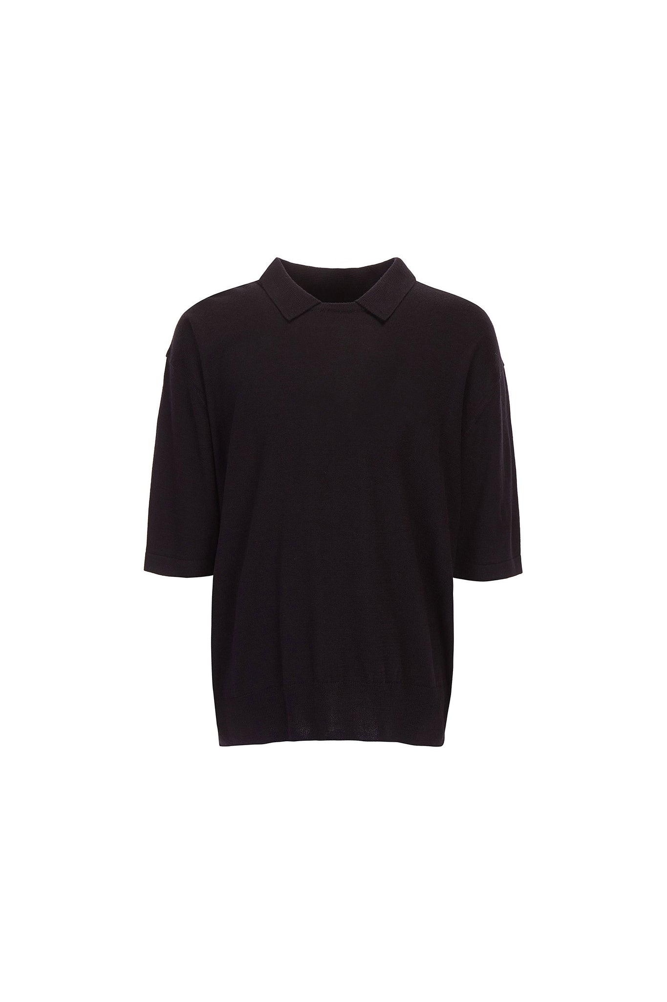 LE17SEPTEMBRE HOMME WOOL-BLEND ROUND NECK COLLAR KNIT TOP